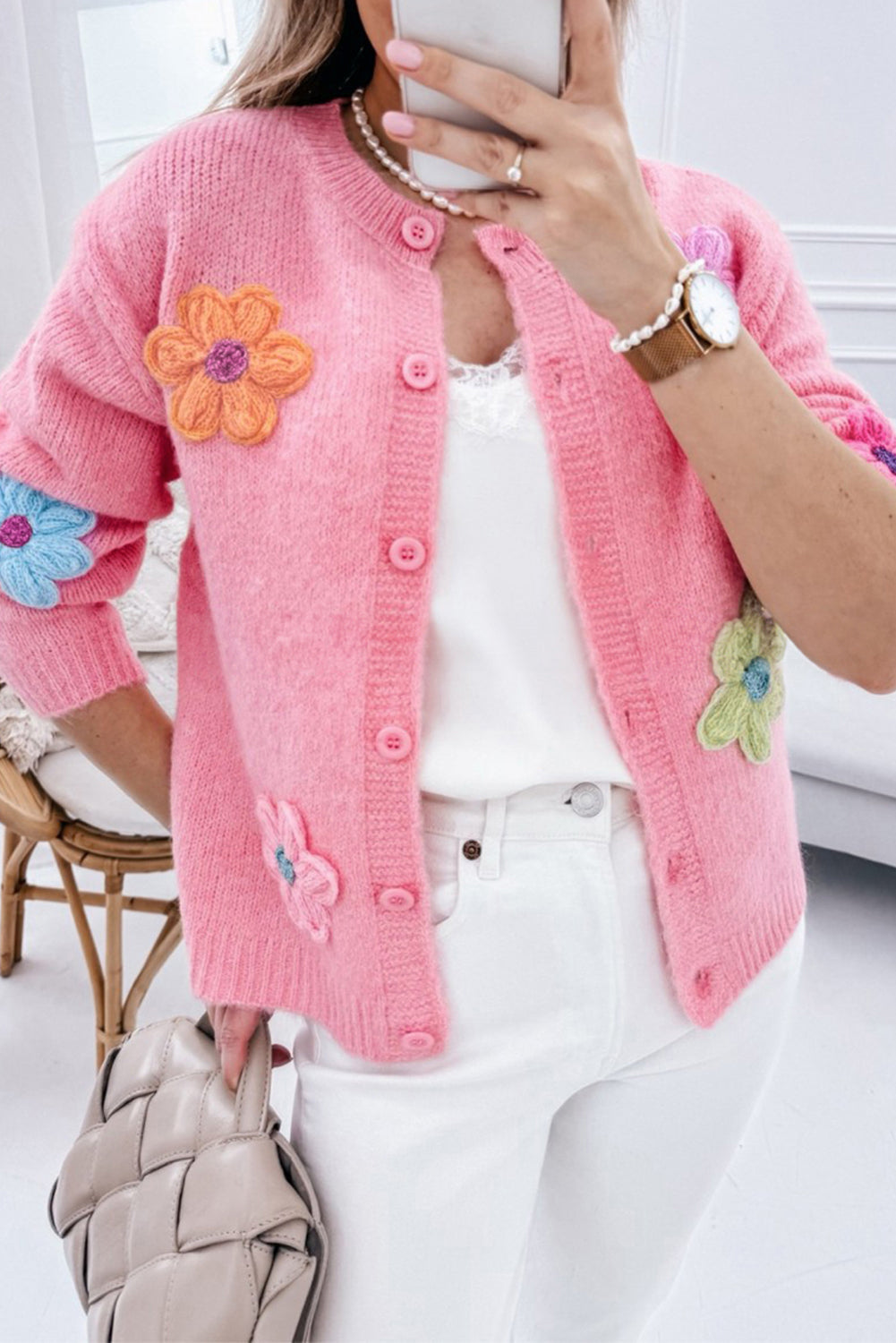 Floral Pattern Ultra-Soft Cardigan