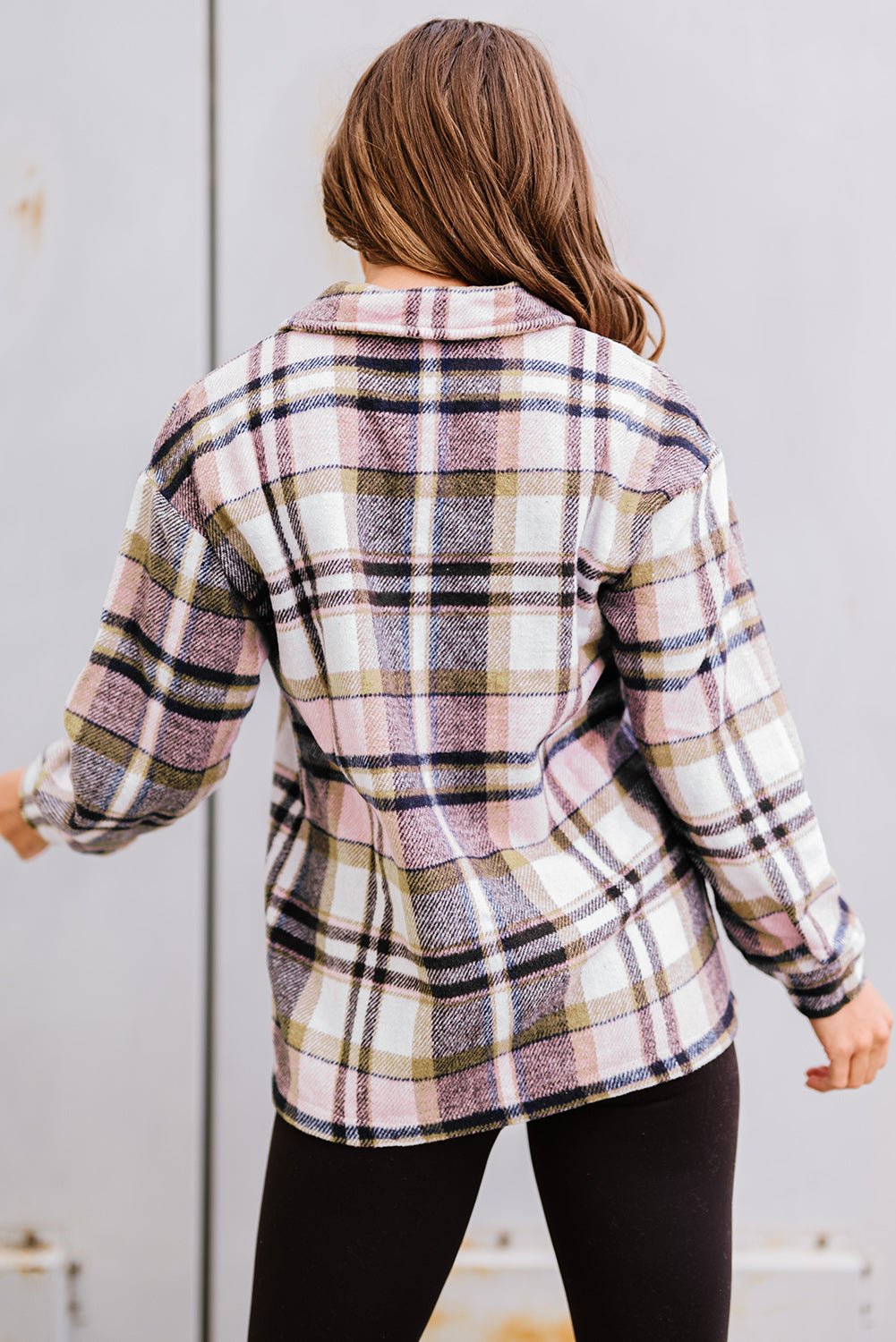 Plaid Print, Pocketed Shacket