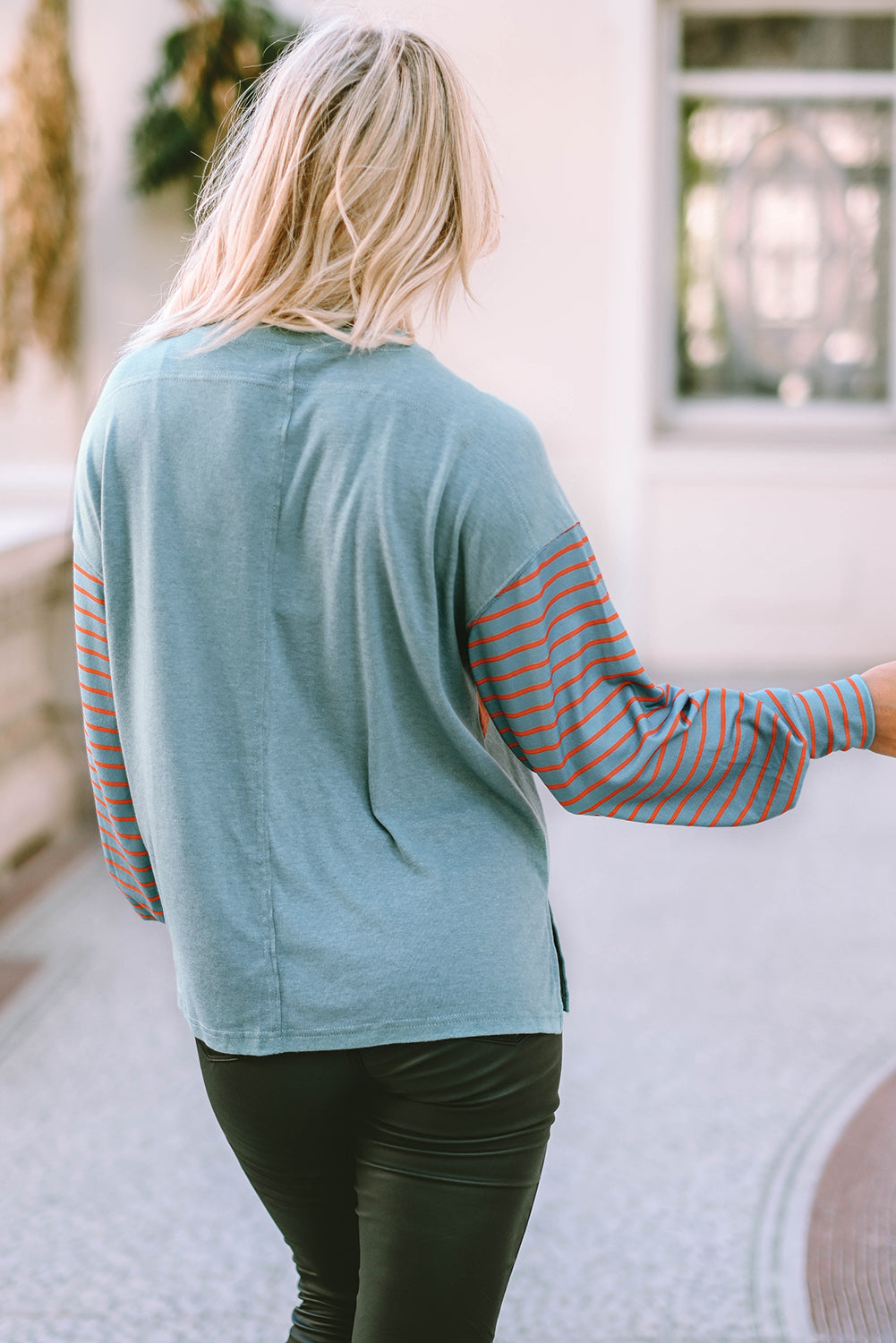 Color-blocked, Bishop Sleeve Top