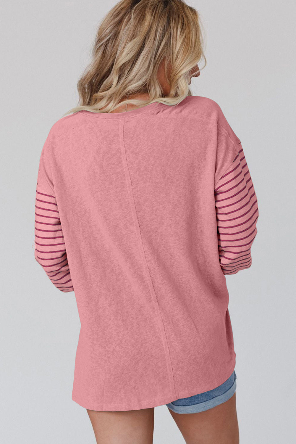 Color-blocked, Bishop Sleeve Top