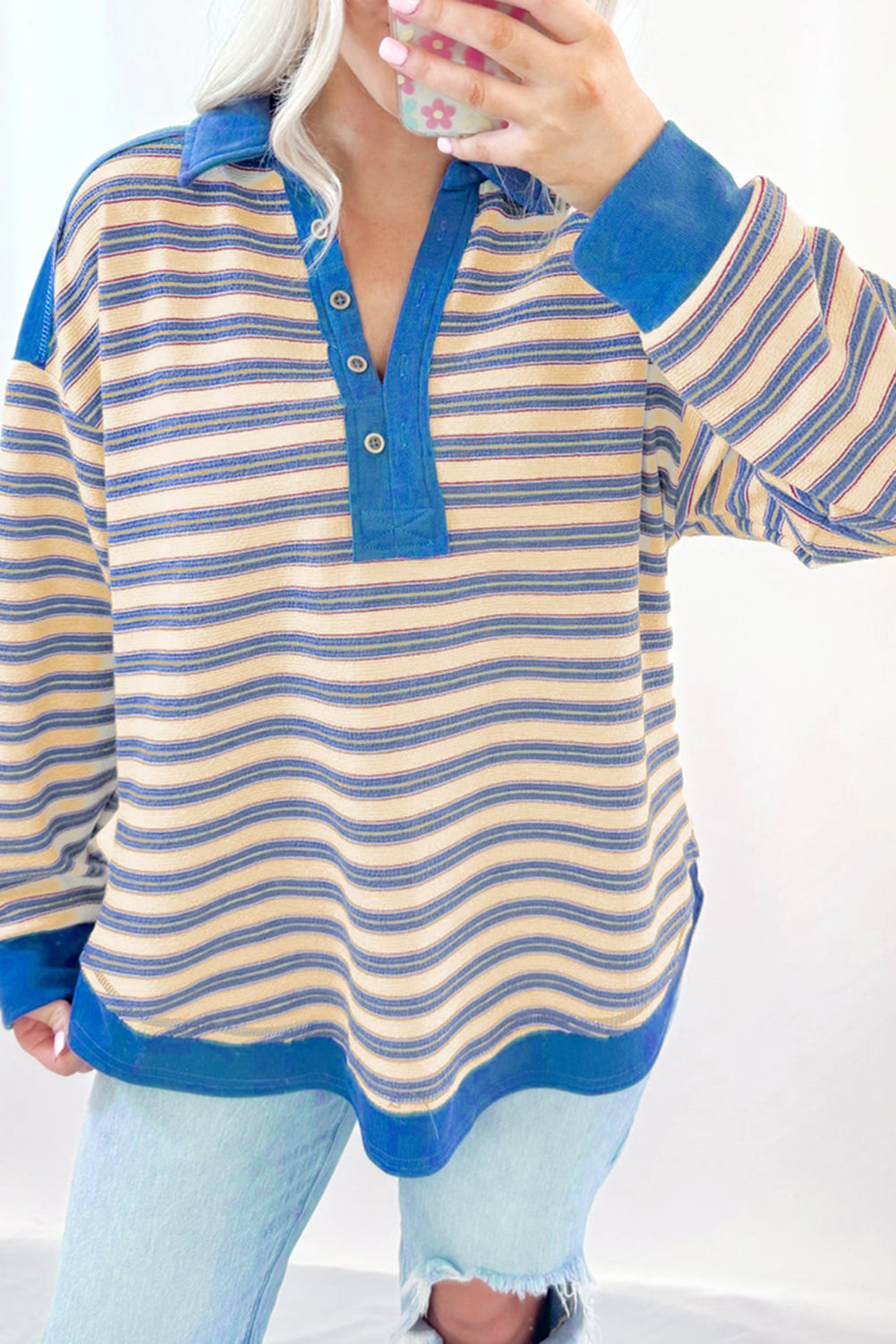 Striped V-Neck Top