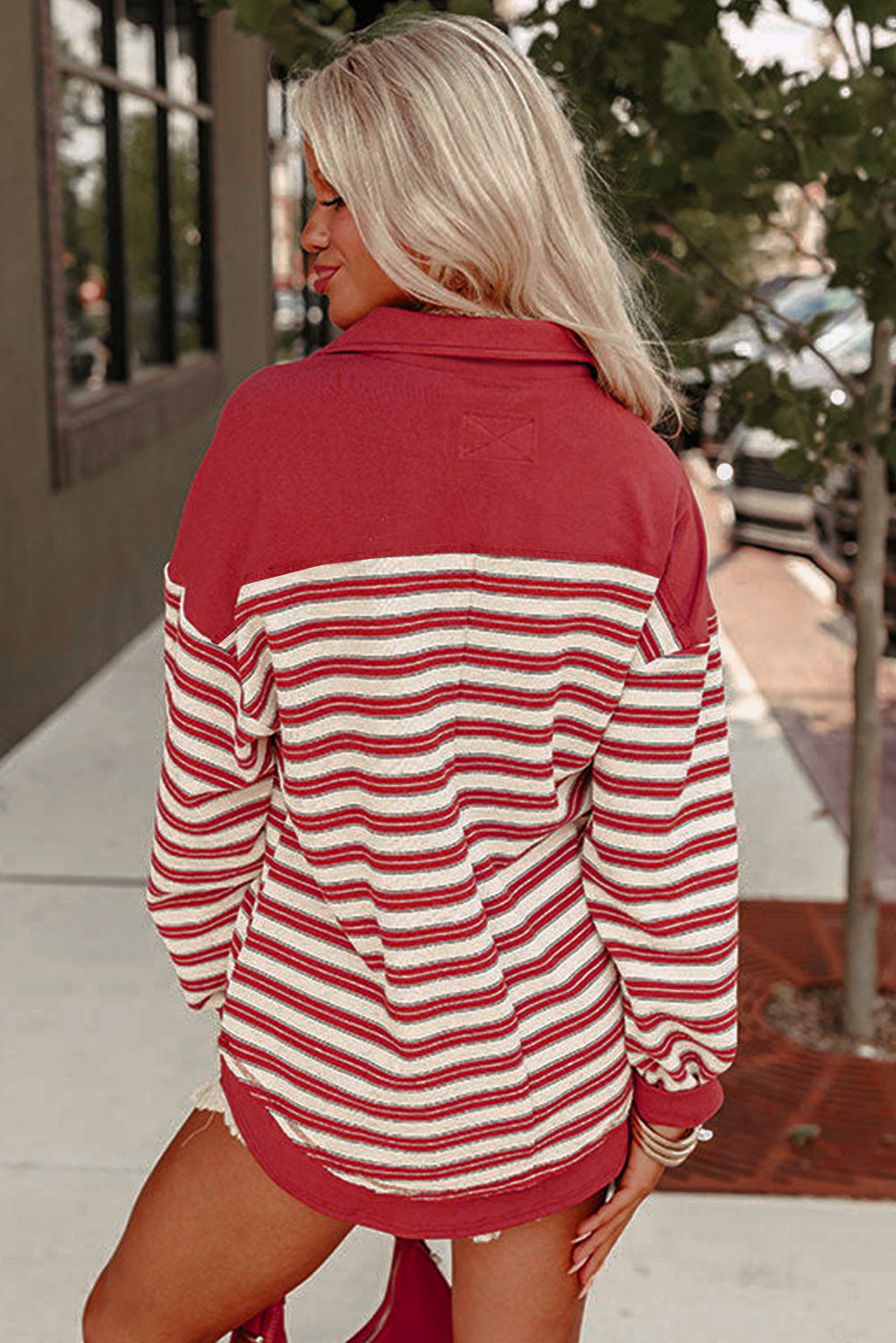 Striped V-Neck Top