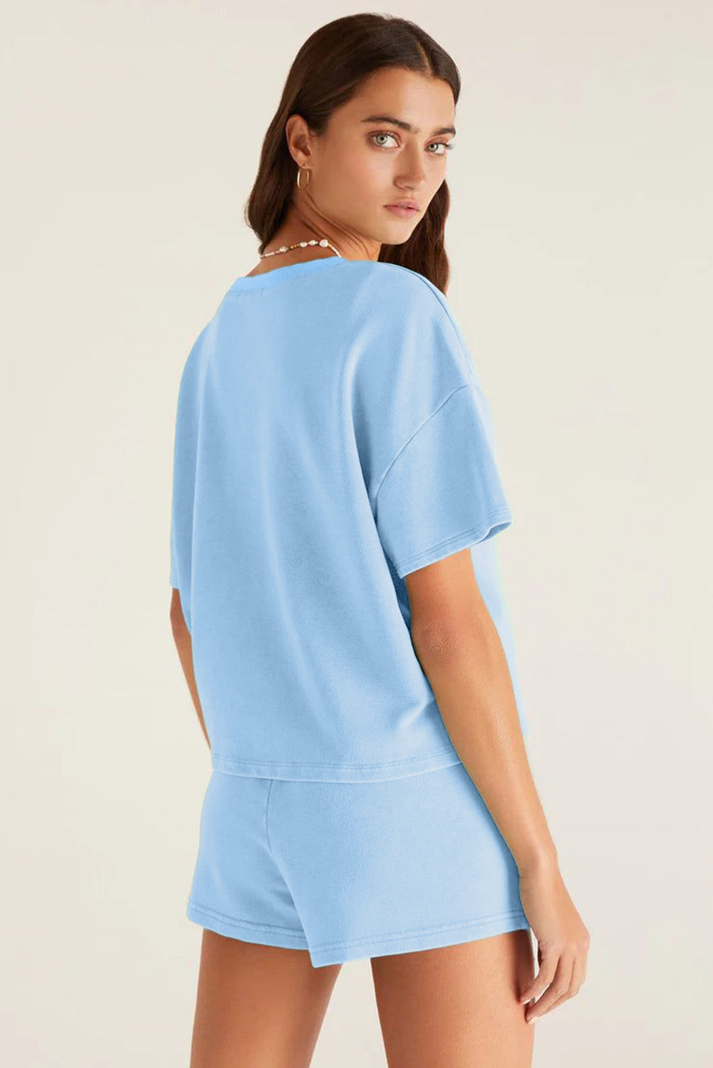 Drop Shoulder Short Set