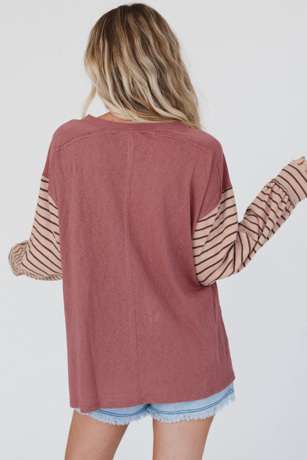 Color-blocked, Bishop Sleeve Top