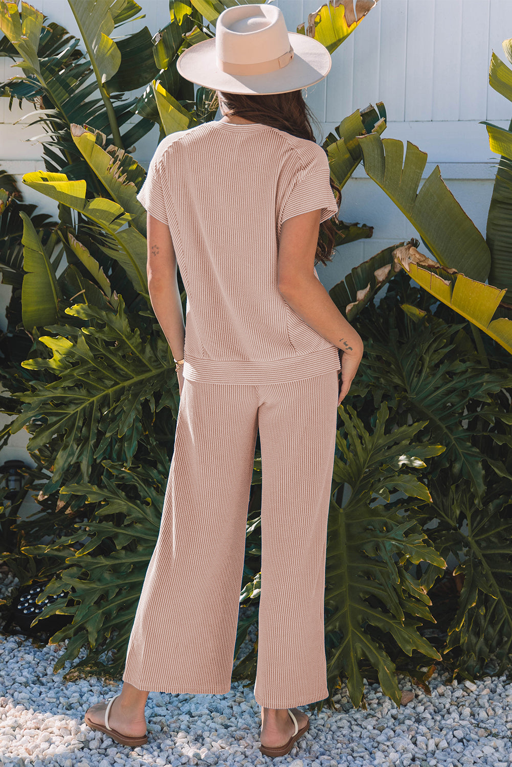 Corded Knit Pants Set