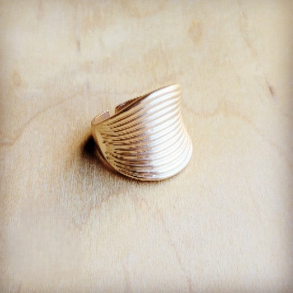 Matte Gold Cuff Ring