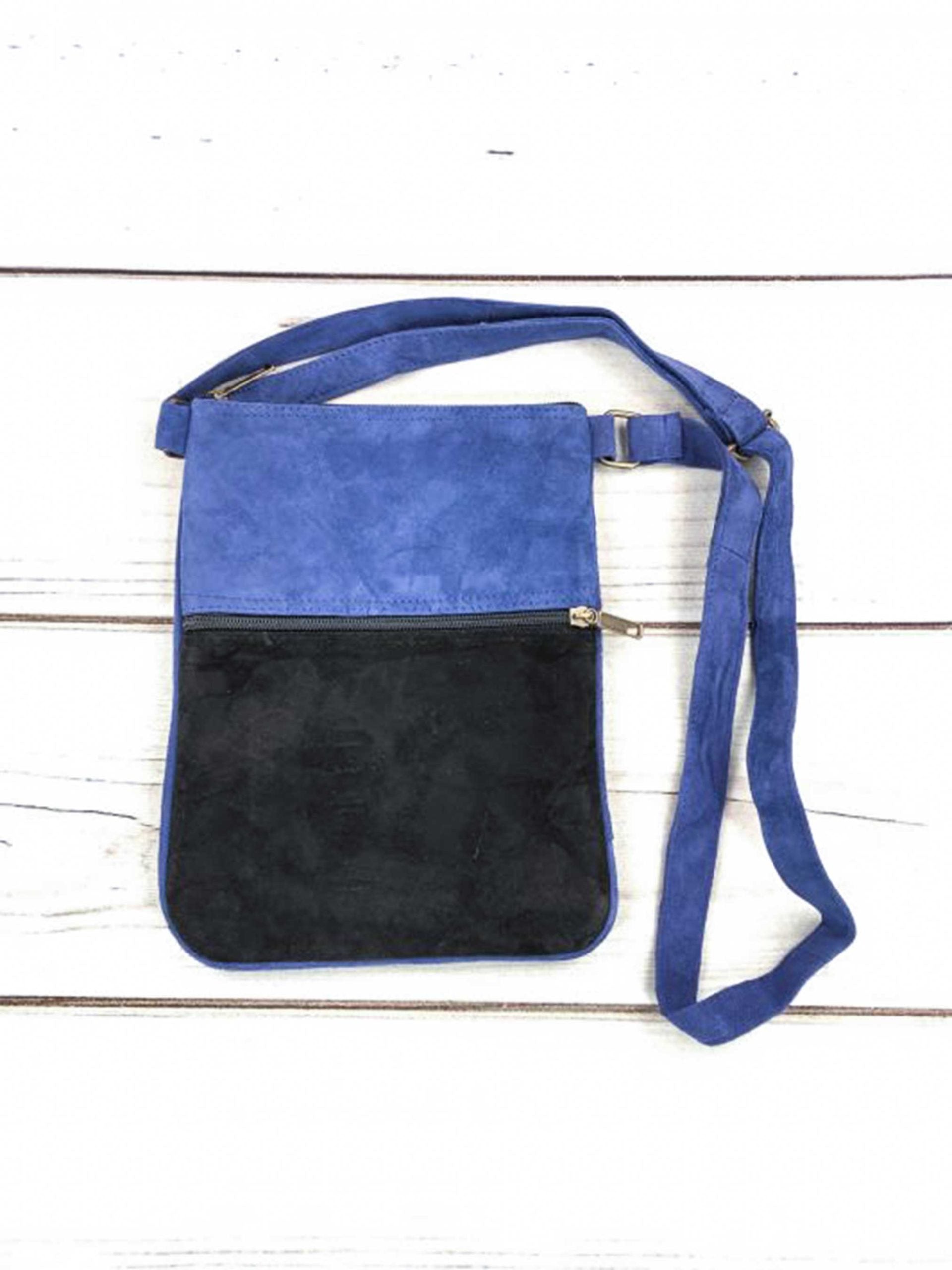 Tangerine and Blue Crossbody Bag