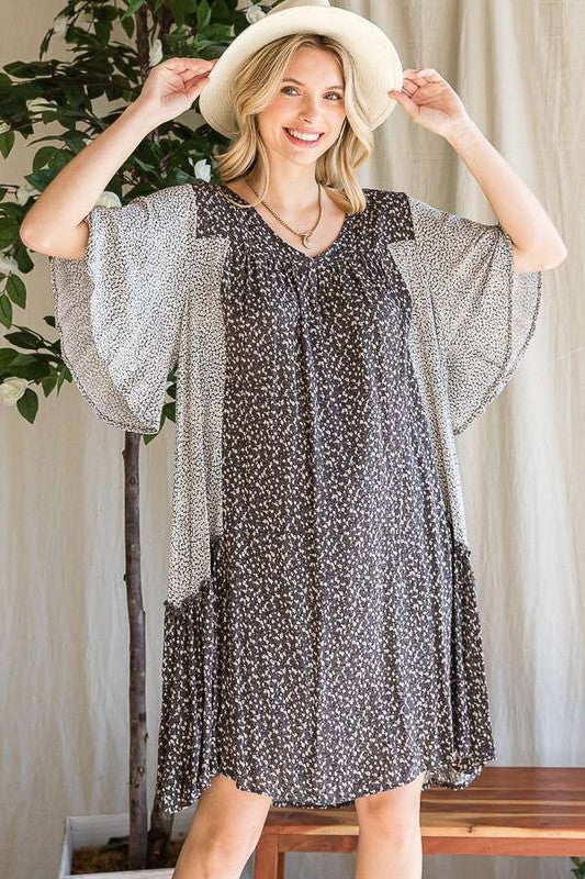Floral Print Ruffle Dress