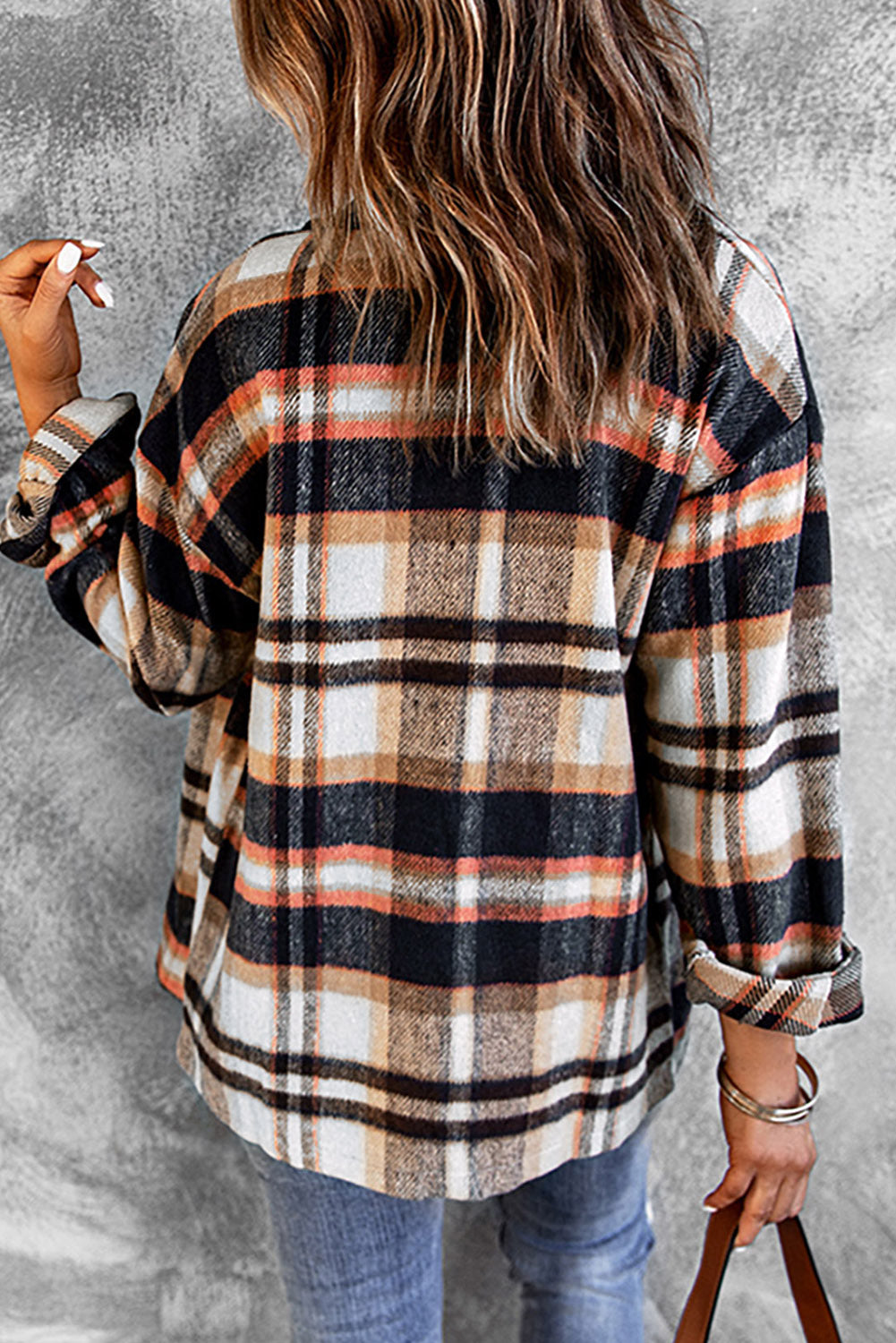 Plaid Print, Pocketed Shacket