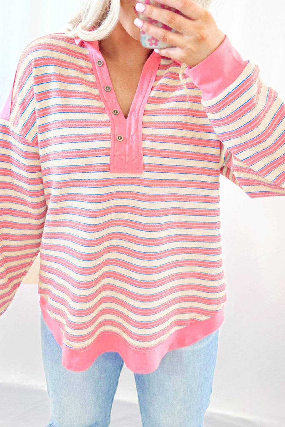 Striped V-Neck Top