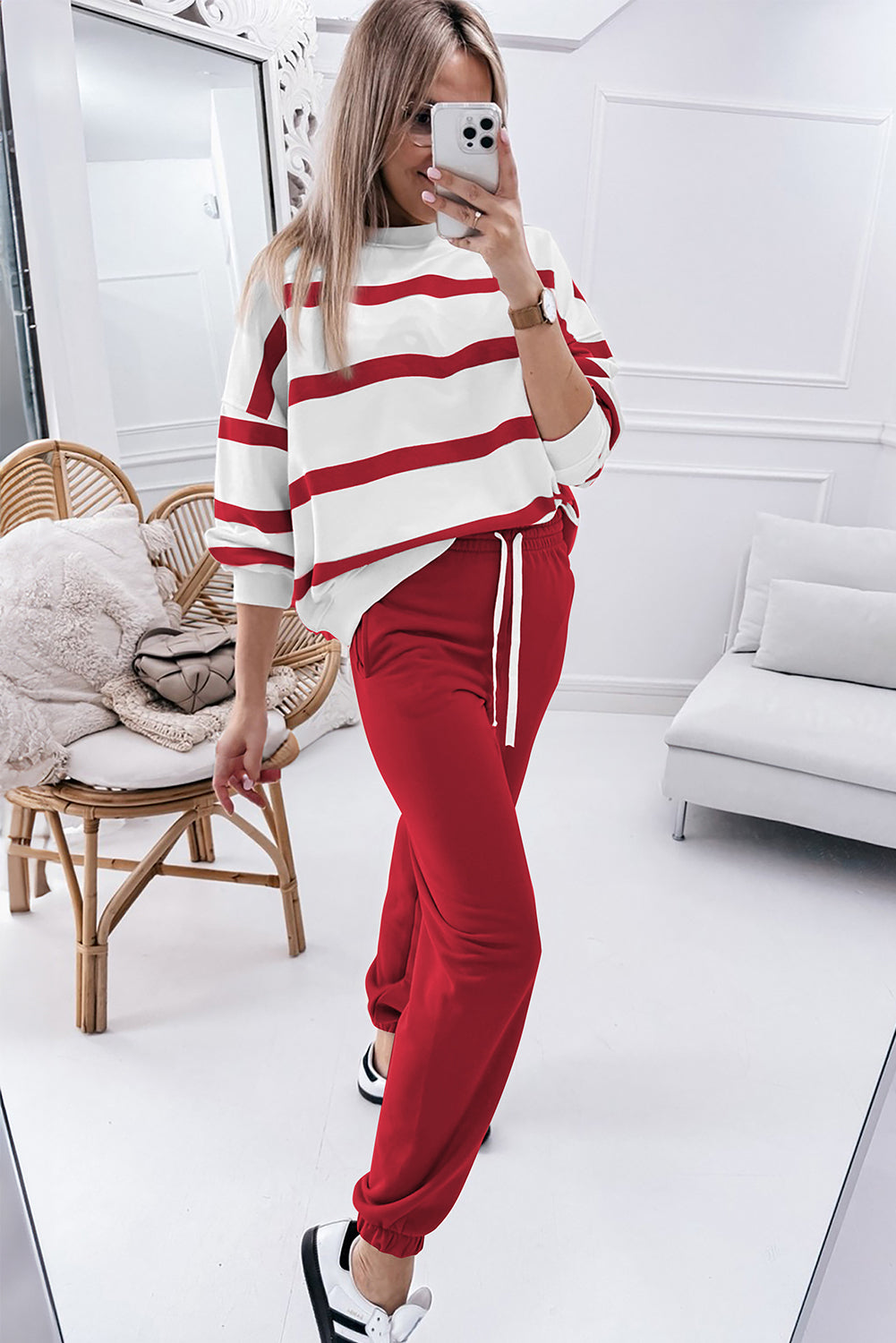 Striped Jogger Pants Set