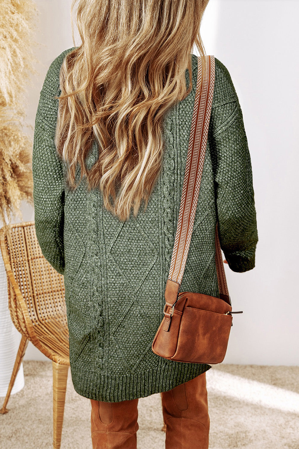 Cable-Knit, Loose Fit, Sweater Dress